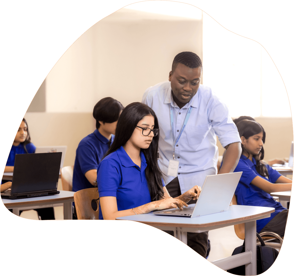 Students in classroom with teacher