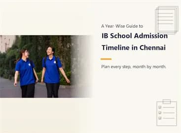 IB School Admission Chennai timeline